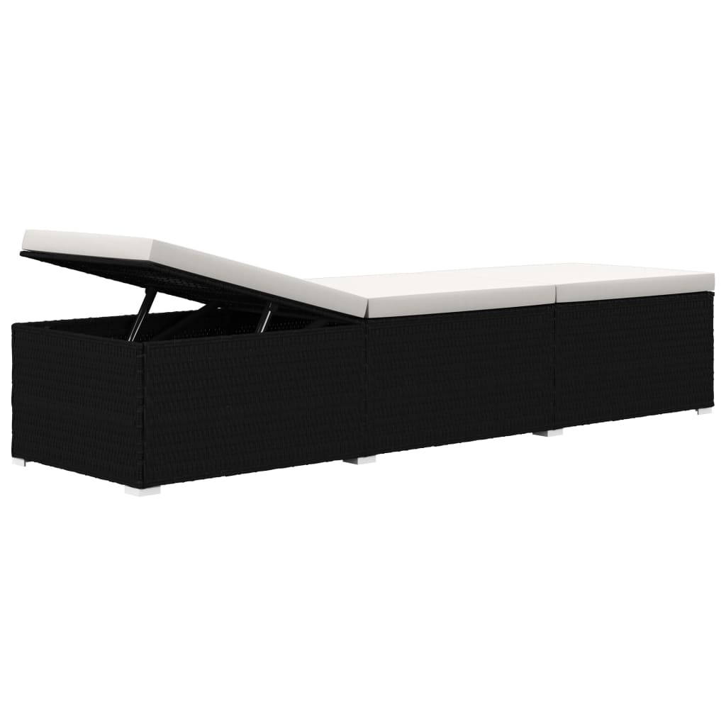 Sun Lounger | Black, Cream White