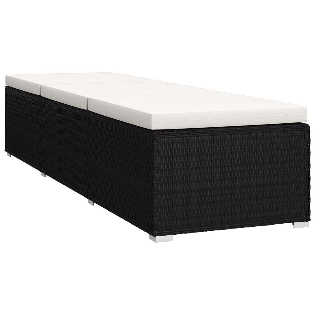 Sun Lounger | Black, Cream White