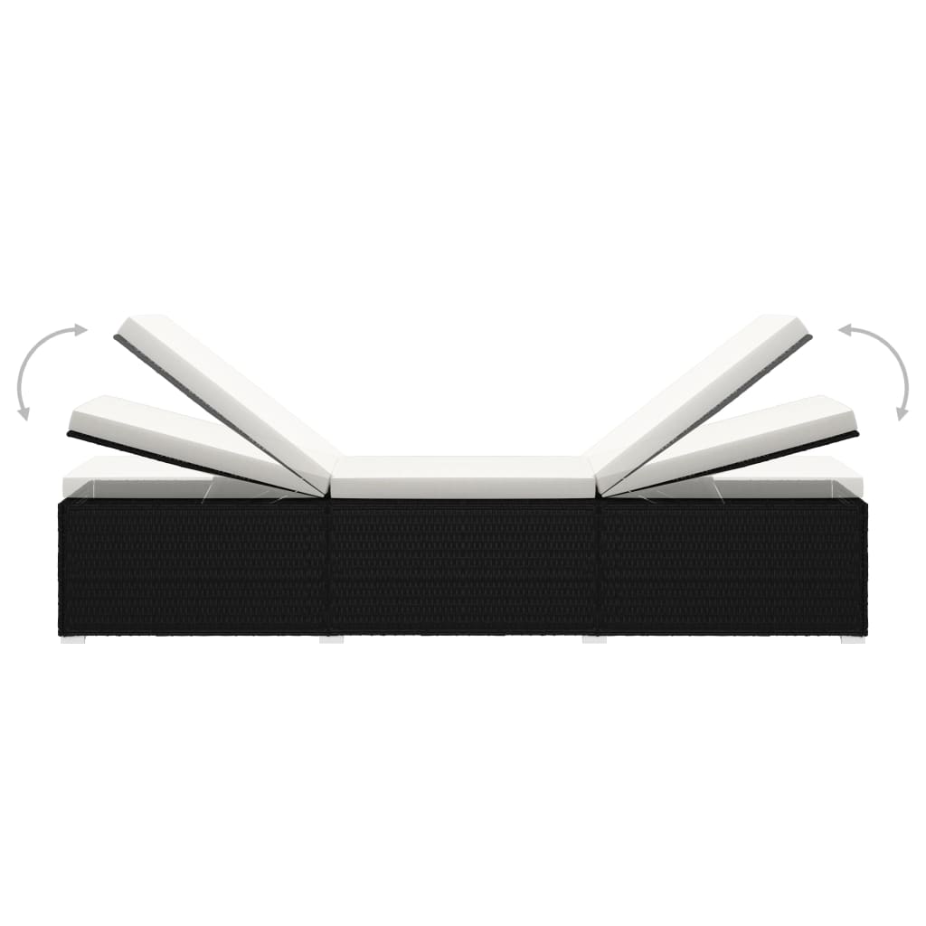 Sun Lounger | Black, Cream White
