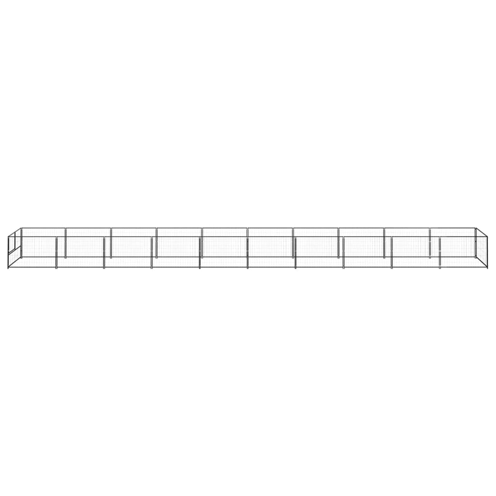 vidaXL Dog Kennel Black 10 m² Steel