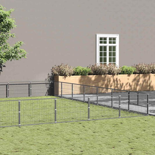 Dog Kennel Silver 49 m² Steel