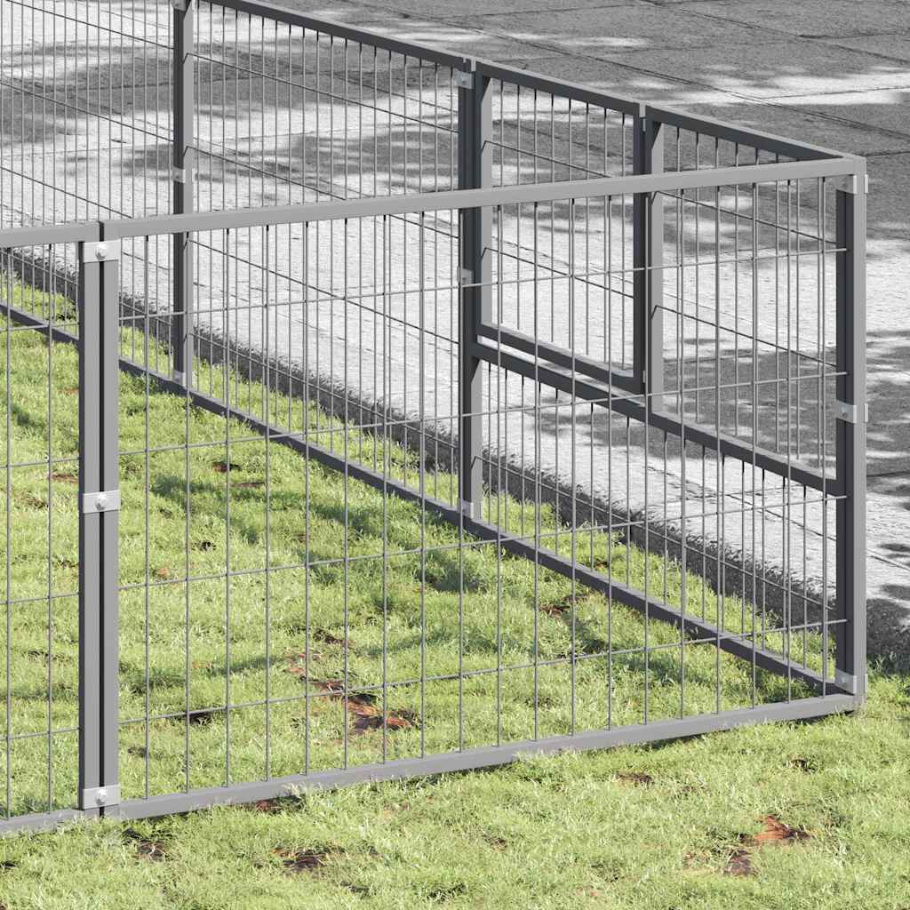 Dog Kennel Silver 81 m² Steel