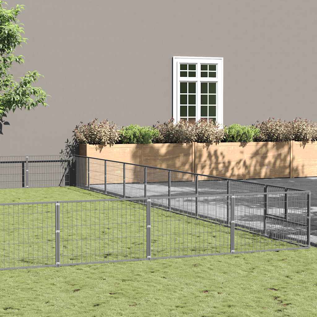 Dog Kennel Silver 81 m² Steel