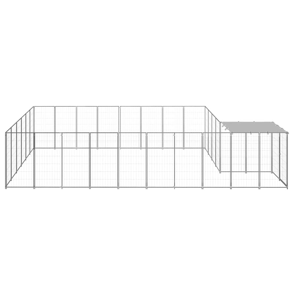 Dog Kennel Silver 15,73 m² Steel