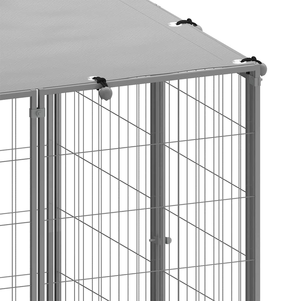 Dog Kennel Silver 15,73 m² Steel