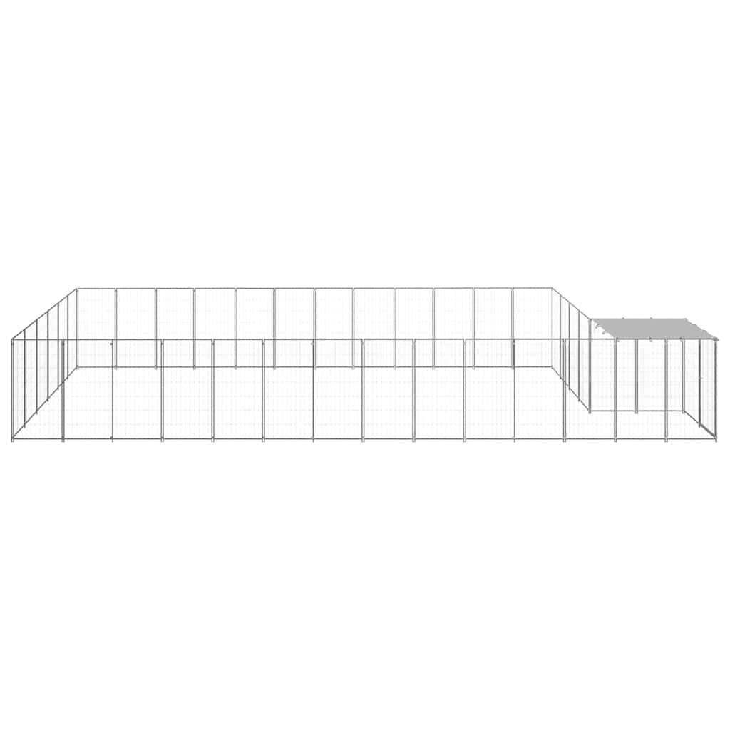 Dog Kennel Silver 22,99 m² Steel
