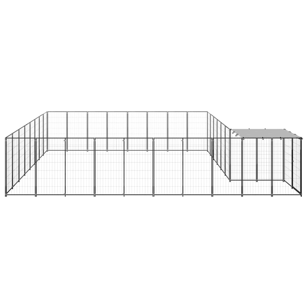 vidaXL Dog Kennel Silver 20.57 m² Steel