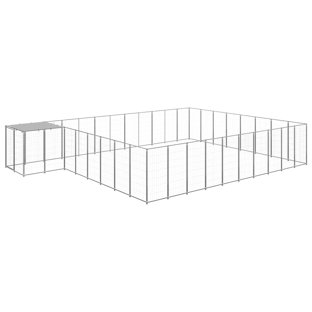 Dog Kennel Silver 25,41 m² Steel