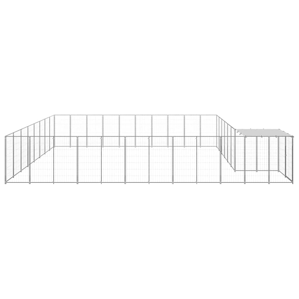 Dog Kennel Silver 25,41 m² Steel