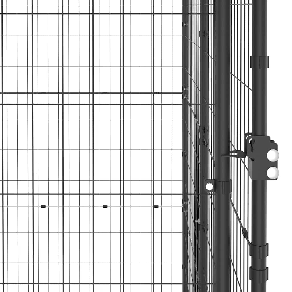 Outdoor Dog Kennel Steel with Roof 9,68 m²