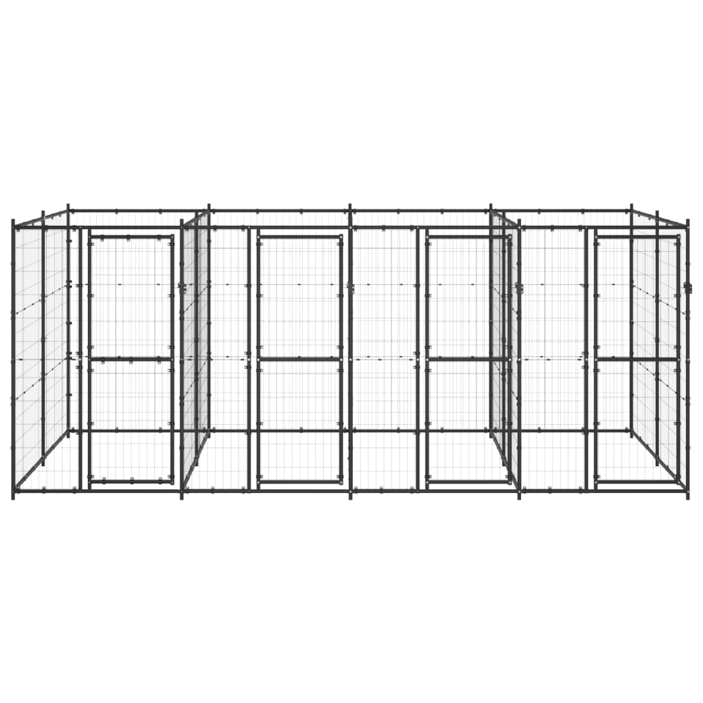 Outdoor Dog Kennel Steel 9.68 m²