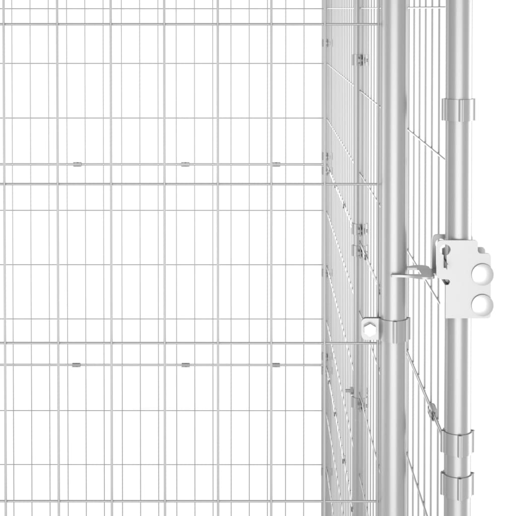 vidaXL Outdoor Dog Kennel Galvanised Steel with Roof 7.26 m²