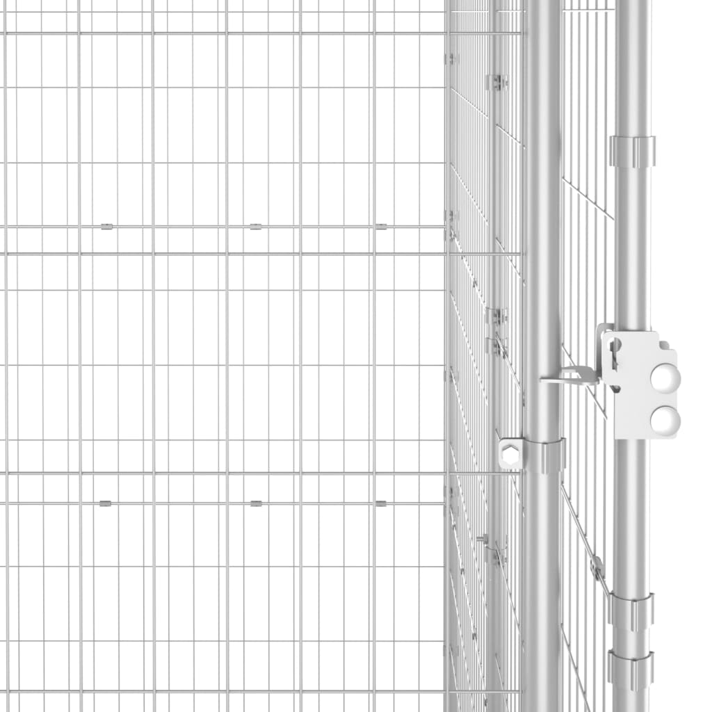 vidaXL Outdoor Dog Kennel Galvanised Steel with Roof 24.2 m²