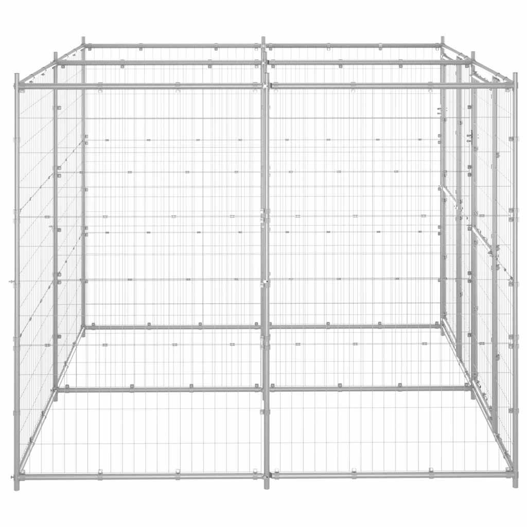 Outdoor Dog Kennel Galvanised Steel 4,84 m²