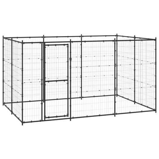 vidaXL Outdoor Dog Kennel Steel 7.26 m²