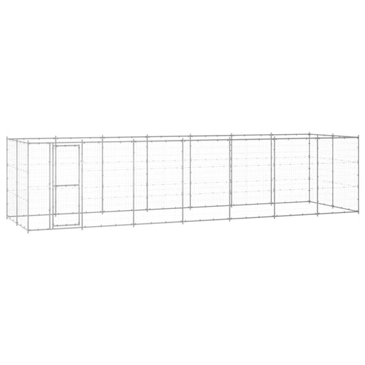 Outdoor Dog Kennel Galvanised Steel 16.94 m²