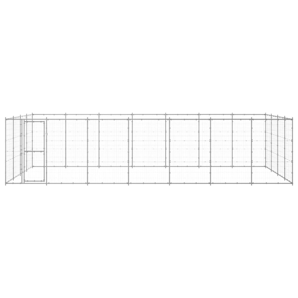 vidaXL Outdoor Dog Kennel Galvanised Steel 33.88 m²