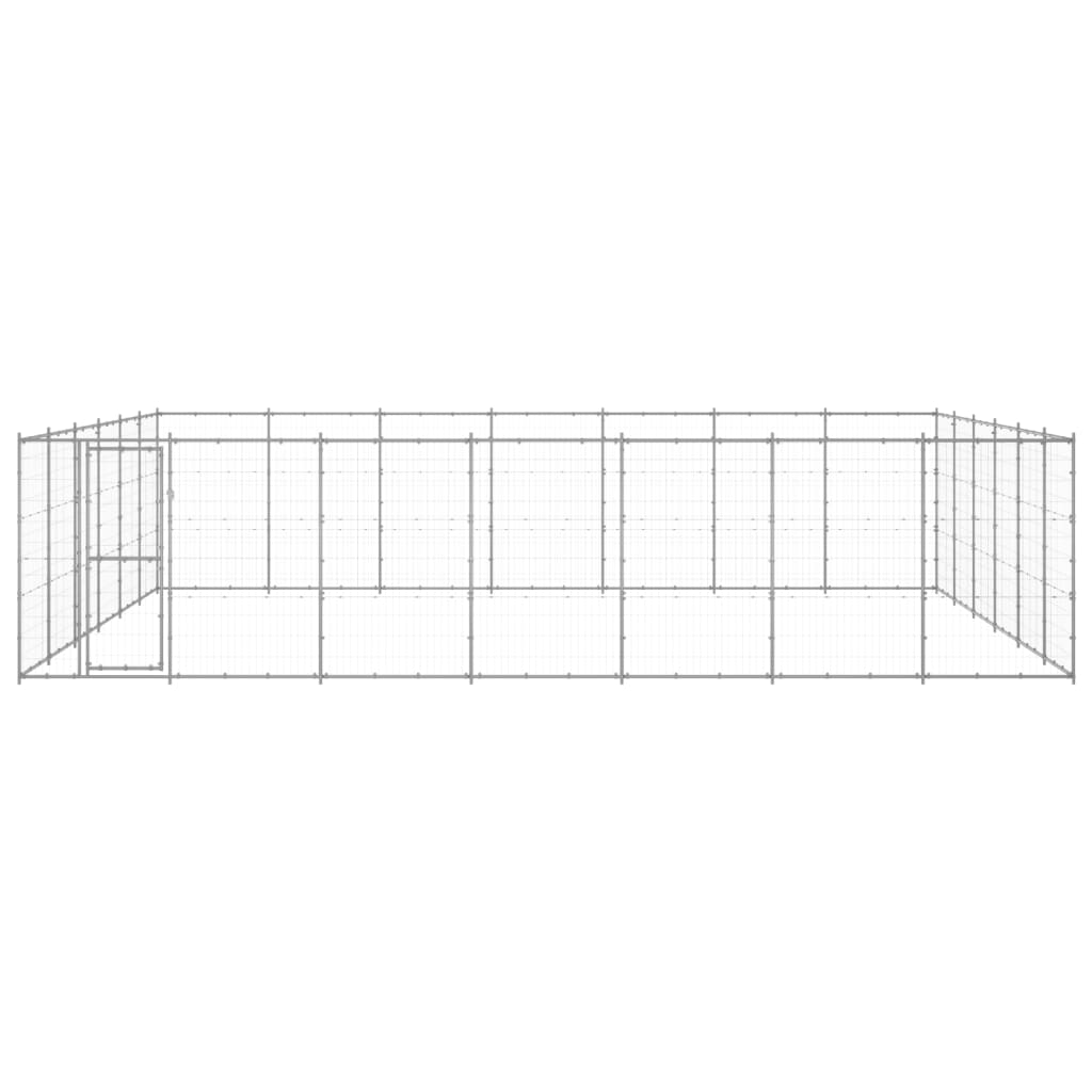 vidaXL Outdoor Dog Kennel Galvanised Steel 50.82 m²