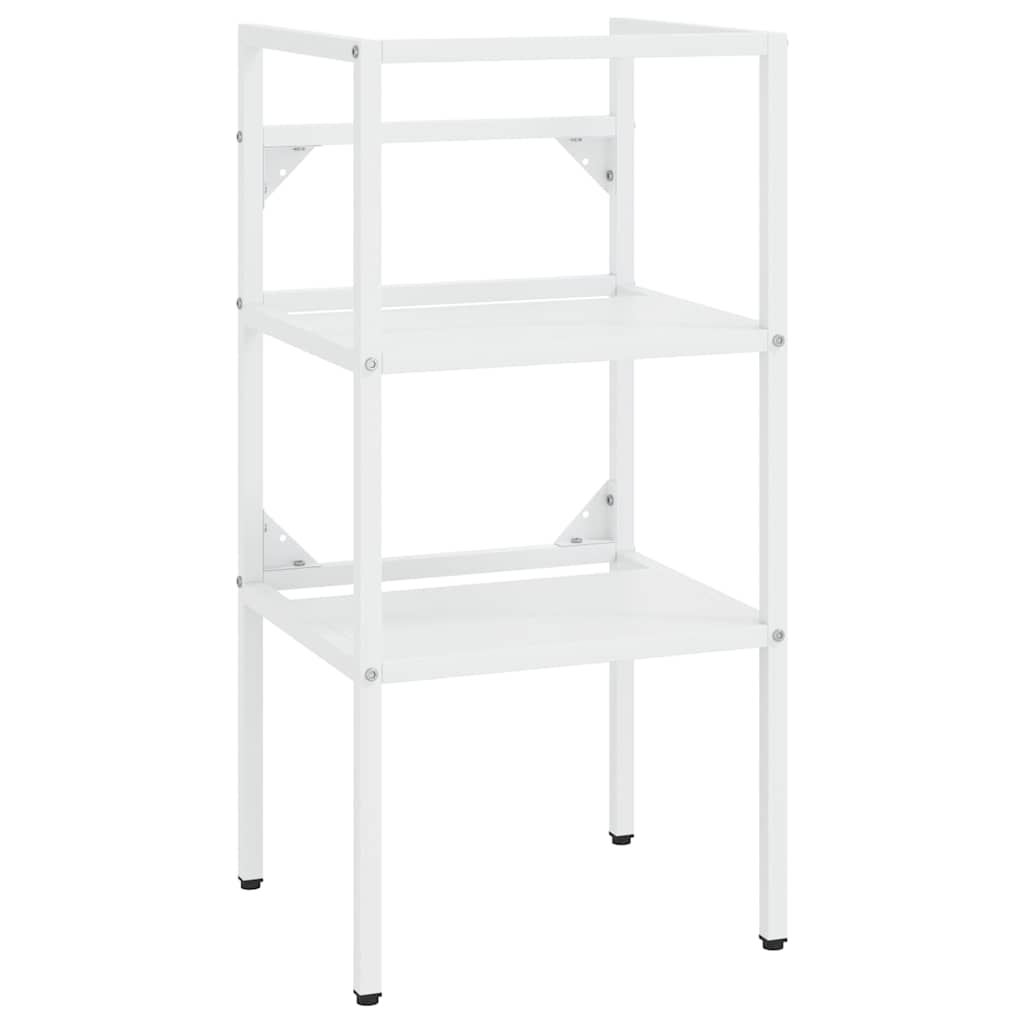 338484 vidaXL Bathroom Washbasin Frame White 40x38x83 cm Iron