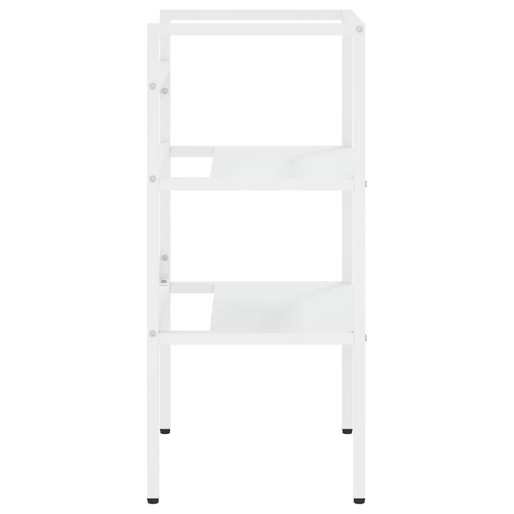 338484 vidaXL Bathroom Washbasin Frame White 40x38x83 cm Iron