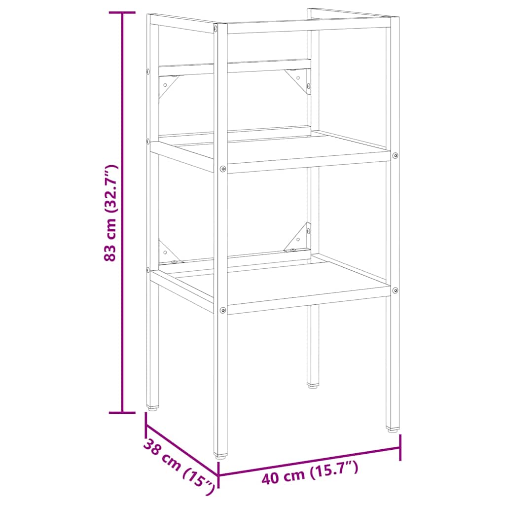 338484 vidaXL Bathroom Washbasin Frame White 40x38x83 cm Iron