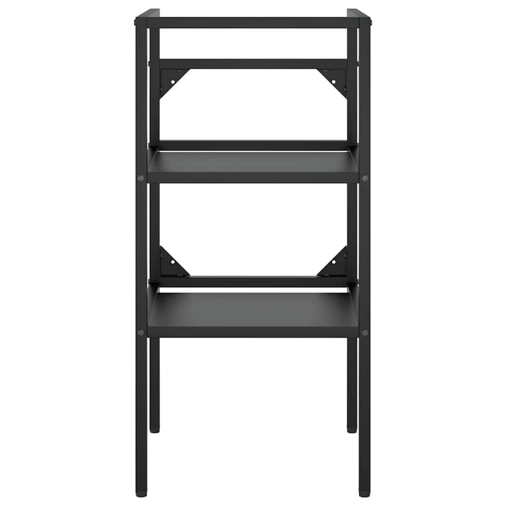 338487 vidaXL Bathroom Washbasin Frame Black 40x38x83 cm Iron