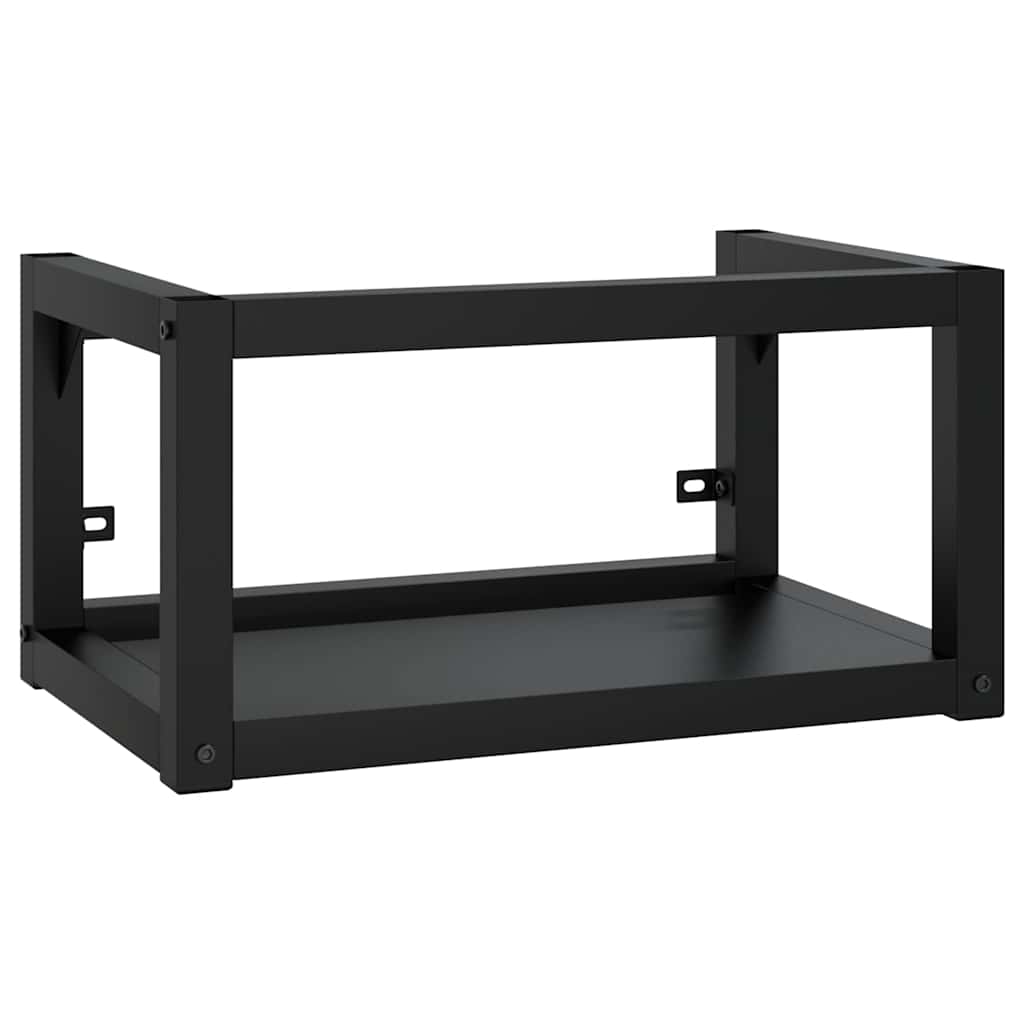 338494 vidaXL Wall-mounted Bathroom Washbasin Frame Black 59x38x31 cm Iron