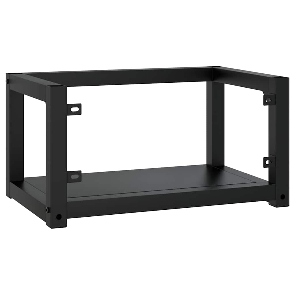 338494 vidaXL Wall-mounted Bathroom Washbasin Frame Black 59x38x31 cm Iron