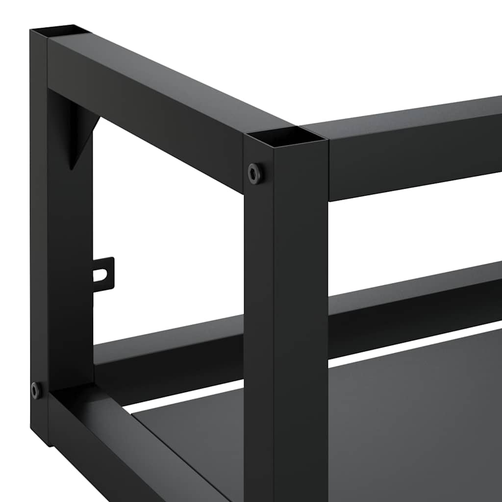 338494 vidaXL Wall-mounted Bathroom Washbasin Frame Black 59x38x31 cm Iron