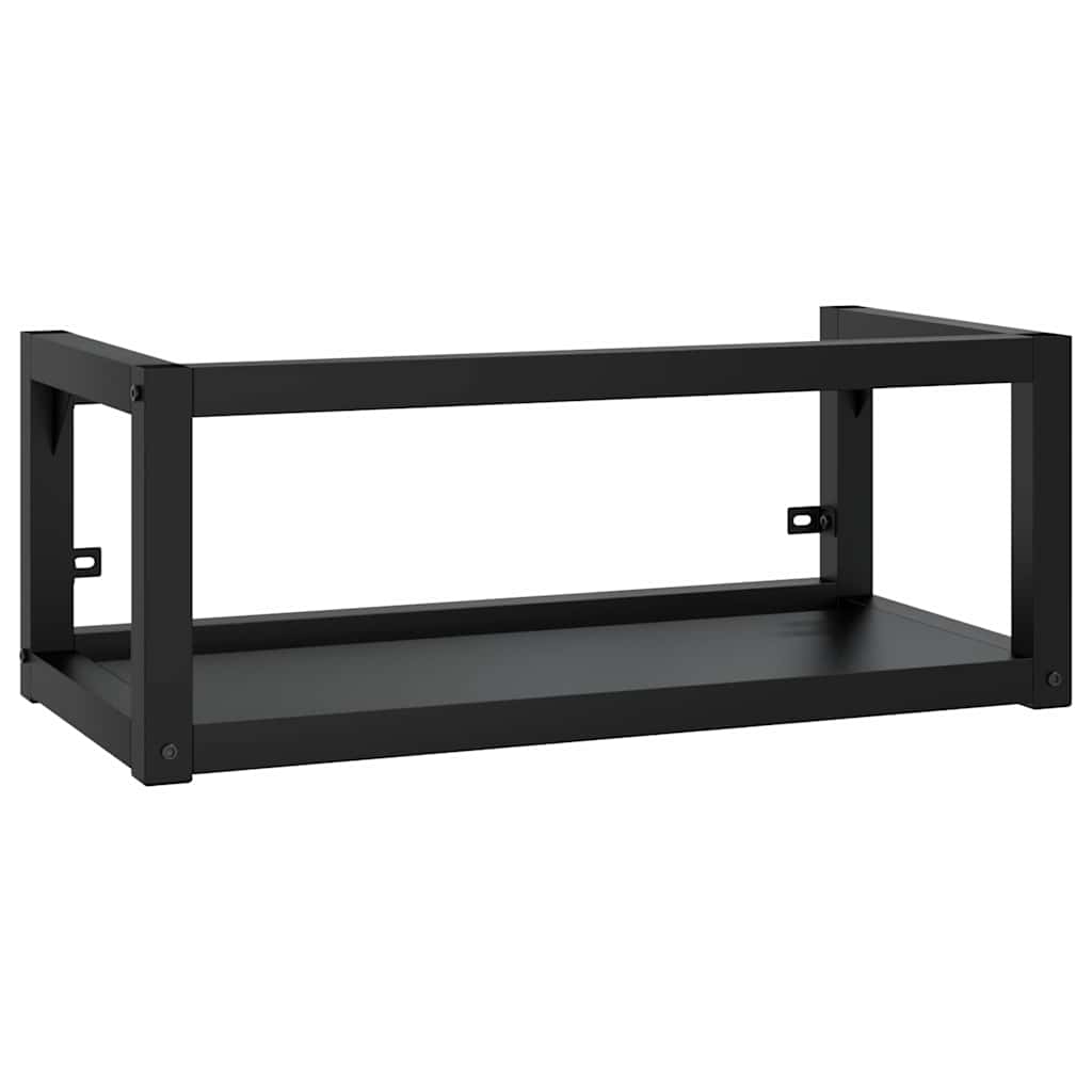 338495 vidaXL Wall-mounted Bathroom Washbasin Frame Black 79x38x31 cm Iron