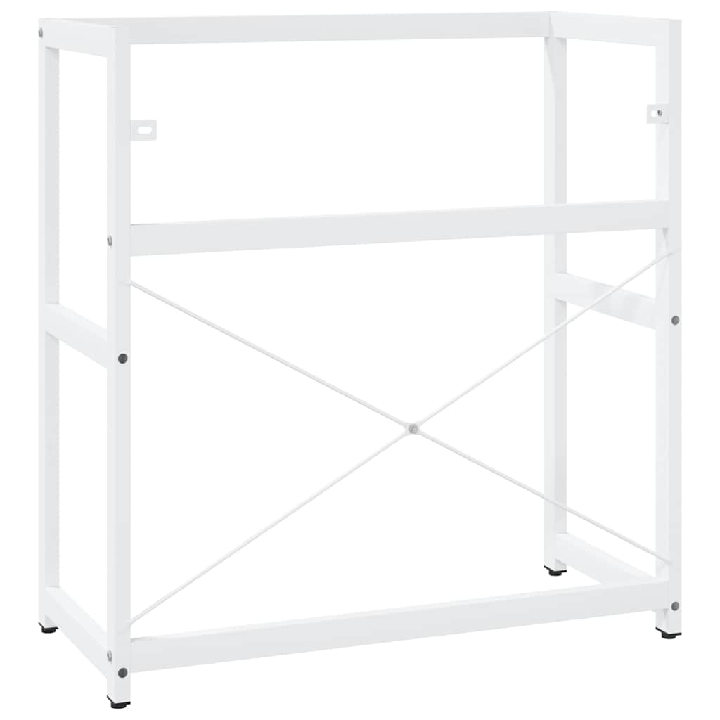 338498 vidaXL Bathroom Washbasin Frame White 79x38x83 cm Iron