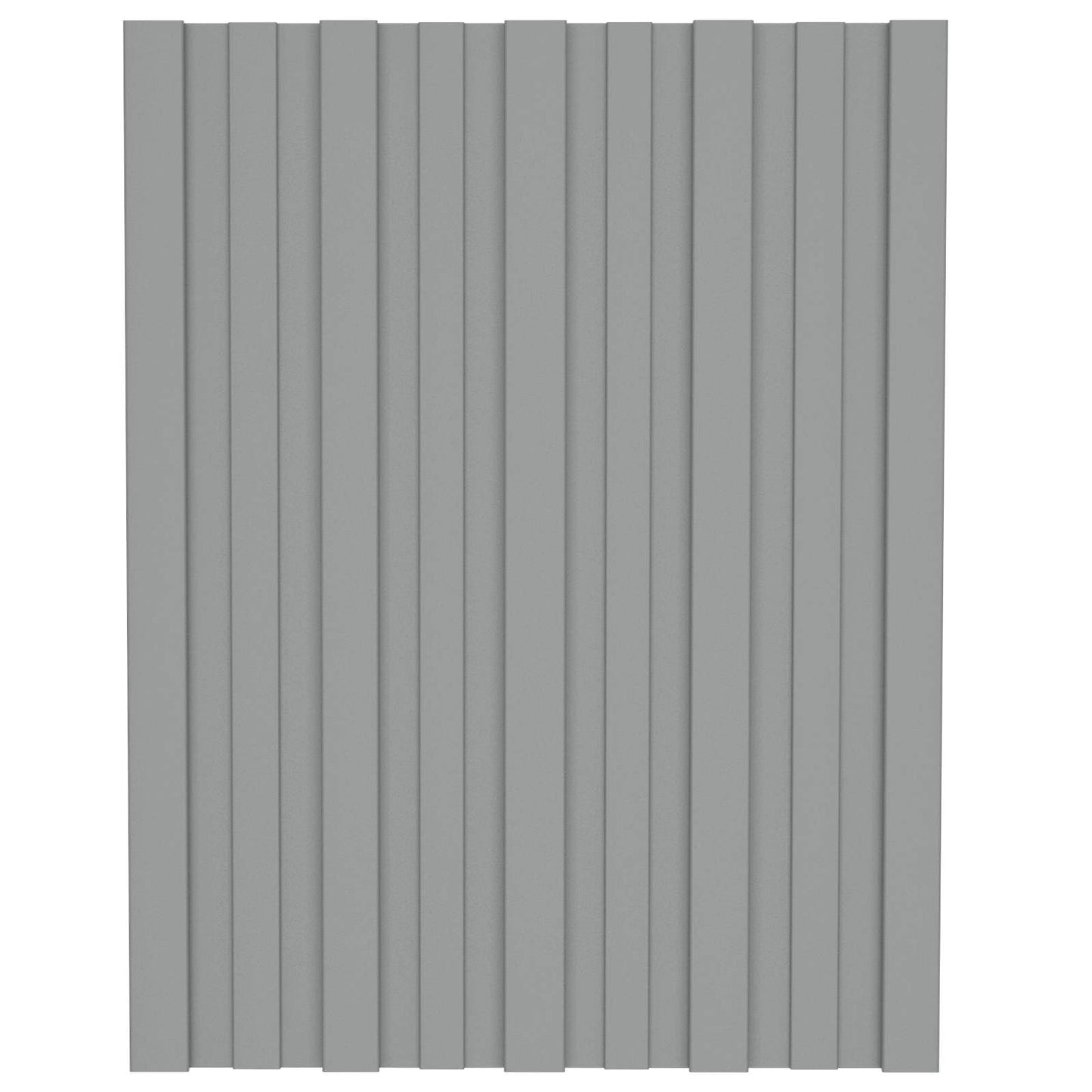 Roof Panel 12 pcs Grey 60 x 45 cm Galvanised steel
