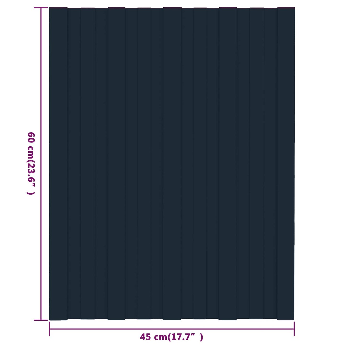 Roof Panel 12 pcs Anthracite 60 x 45 cm Galvanised steel