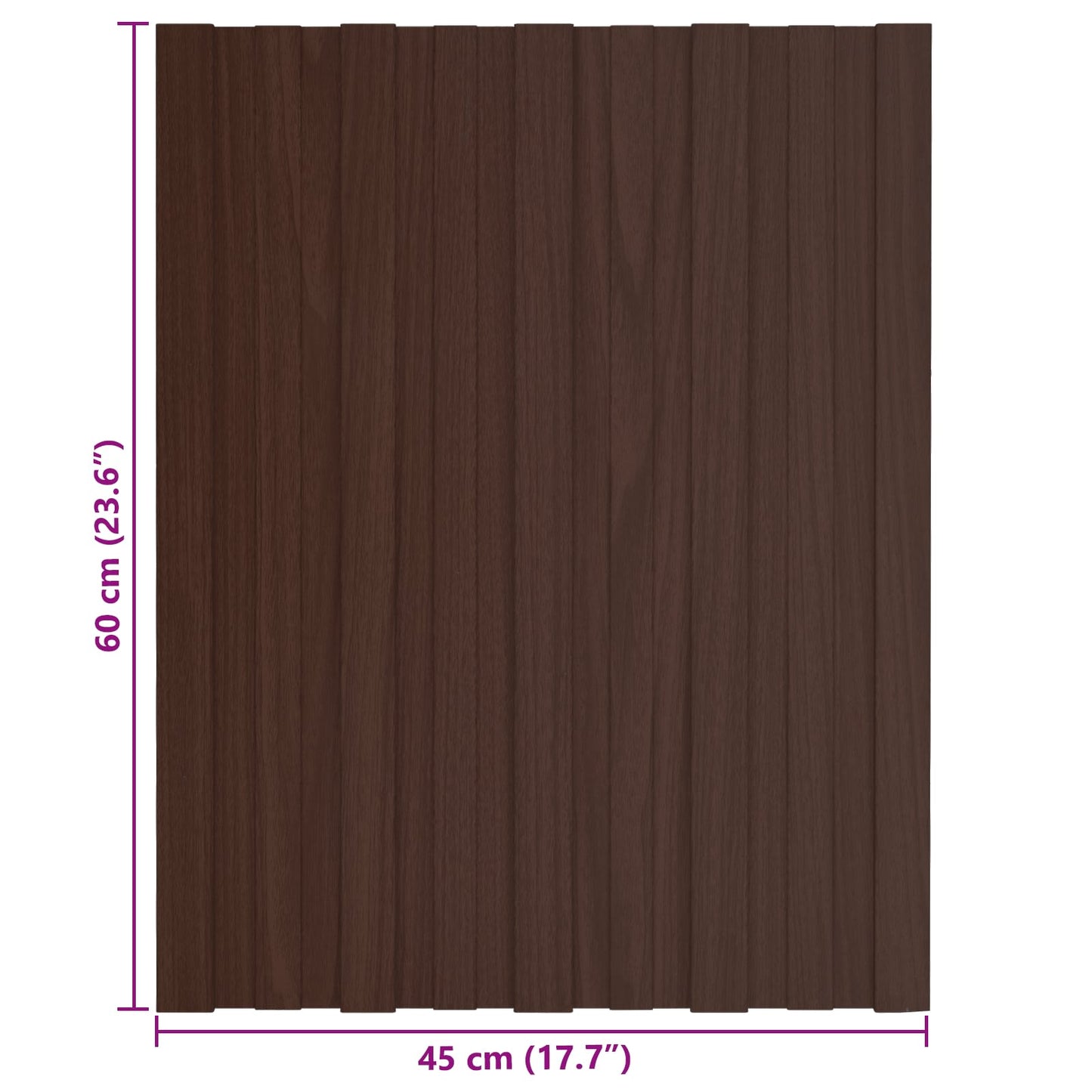 Roof Panel 12 pcs Brown 60 x 45 cm Galvanised steel