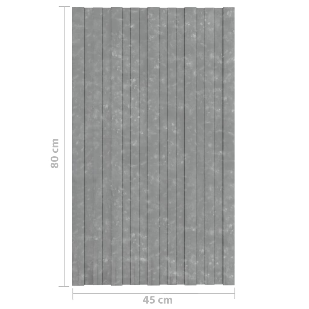 vidaXL Roof Panels 12 pcs Galvanised Steel Silver 80x45 cm