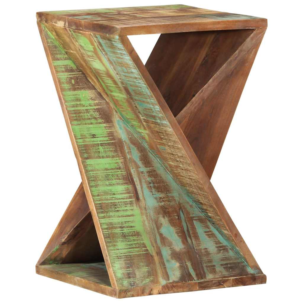 337995 vidaXL Side Table 35x35x55 cm Solid Wood Reclaimed