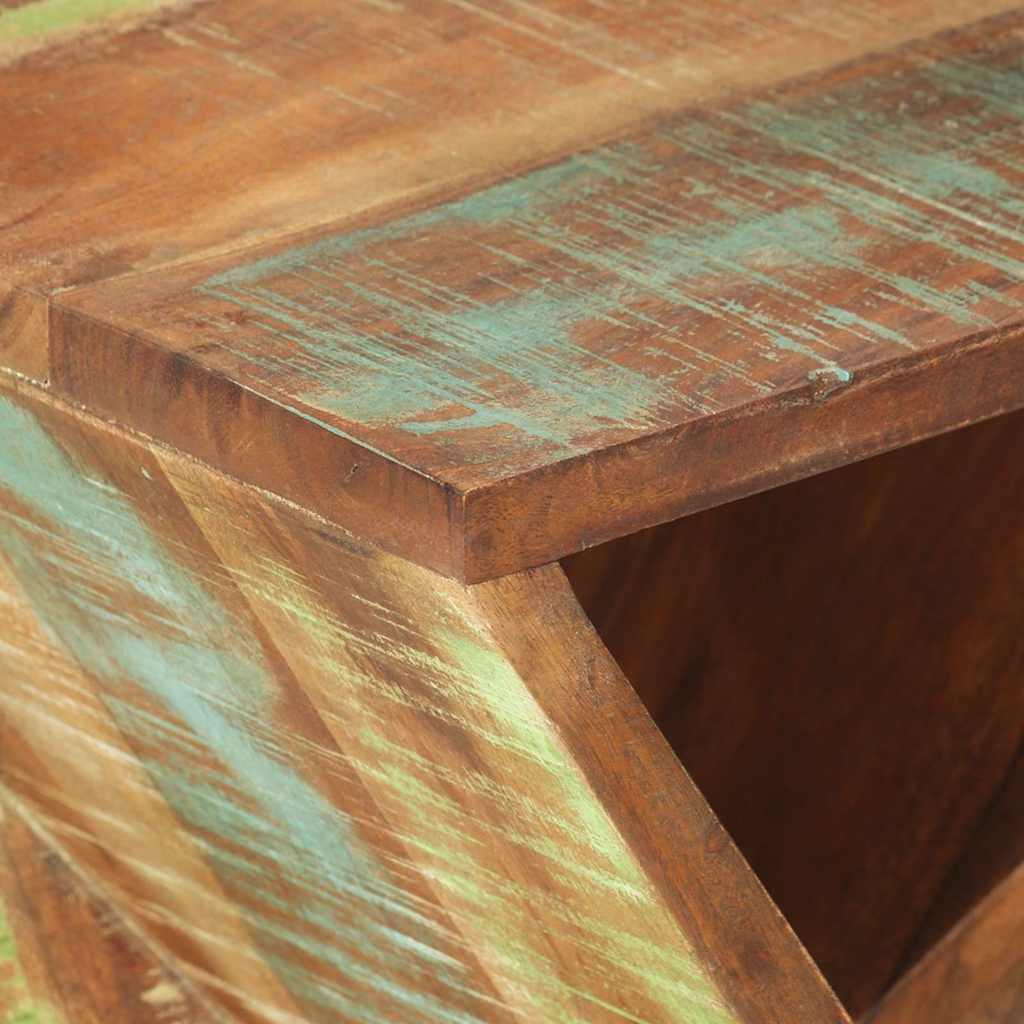 337995 vidaXL Side Table 35x35x55 cm Solid Wood Reclaimed