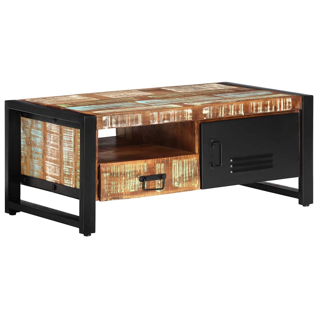338221 vidaXL Coffee Table 100x50x41 cm Solid Wood Reclaimed