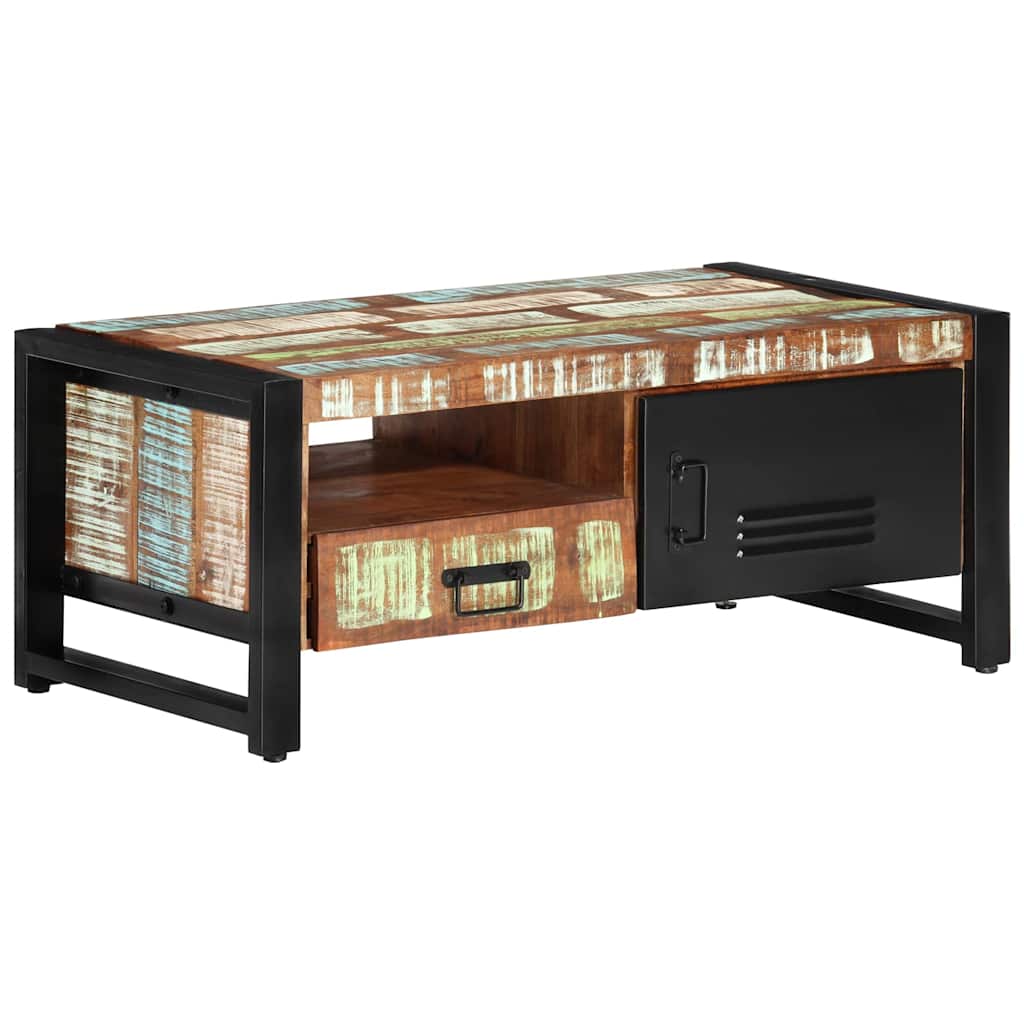 338221 vidaXL Coffee Table 100x50x41 cm Solid Wood Reclaimed