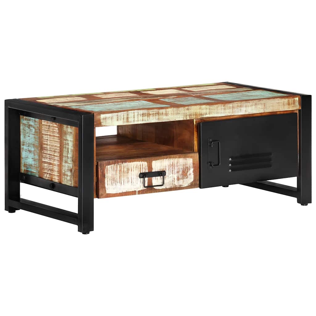 338221 vidaXL Coffee Table 100x50x41 cm Solid Wood Reclaimed