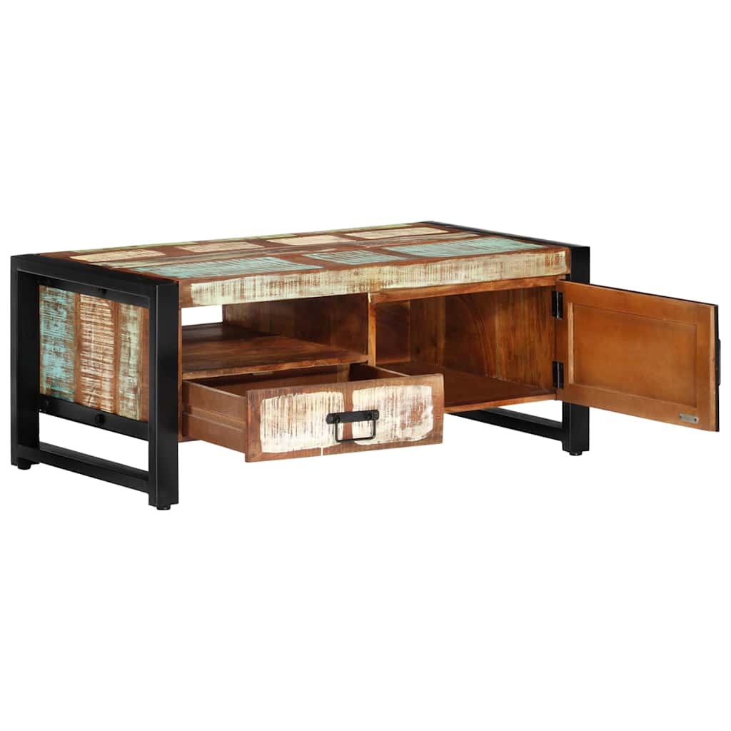 338221 vidaXL Coffee Table 100x50x41 cm Solid Wood Reclaimed
