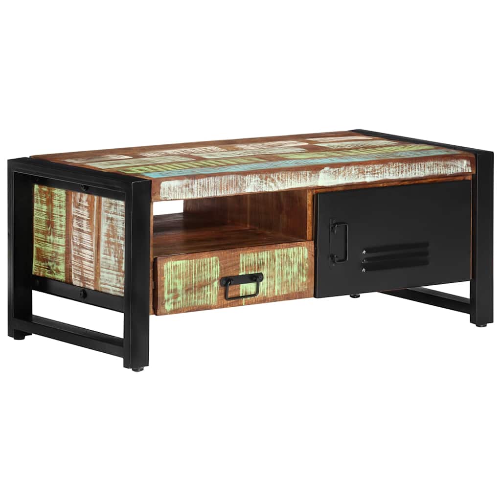 338221 vidaXL Coffee Table 100x50x41 cm Solid Wood Reclaimed