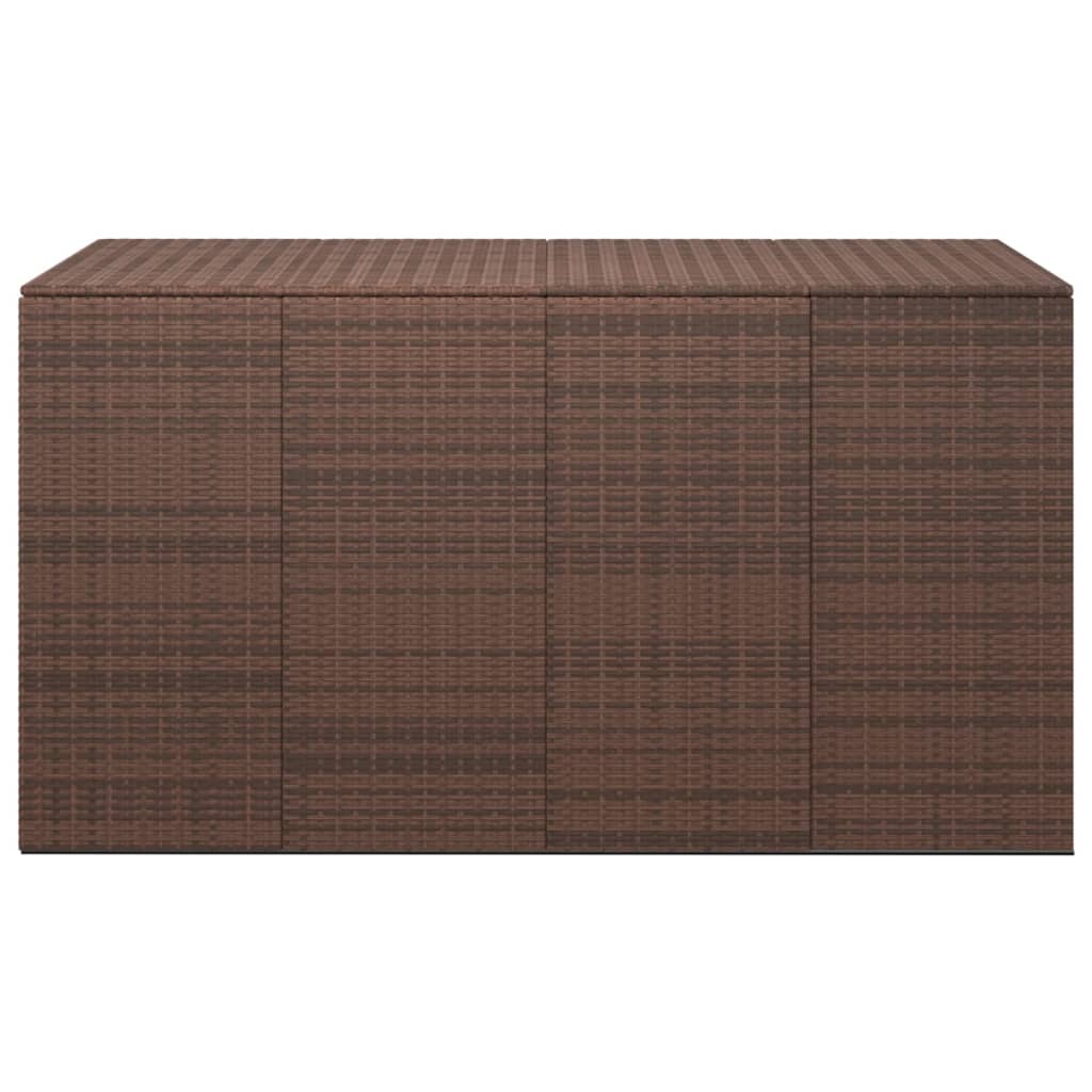 vidaXL Garden Cushion Box PE Rattan 194x100x103 cm Brown