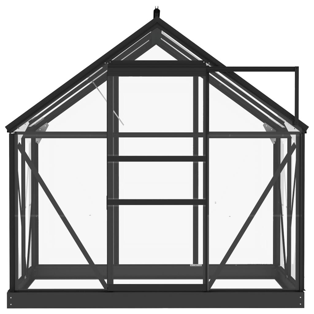 vidaXL Glass Greenhouse Anthracite 155x103x191 cm Aluminium