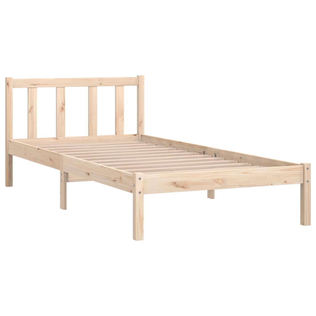 810072 vidaXL Bed Frame without Mattress Solid Wood 100x200 cm