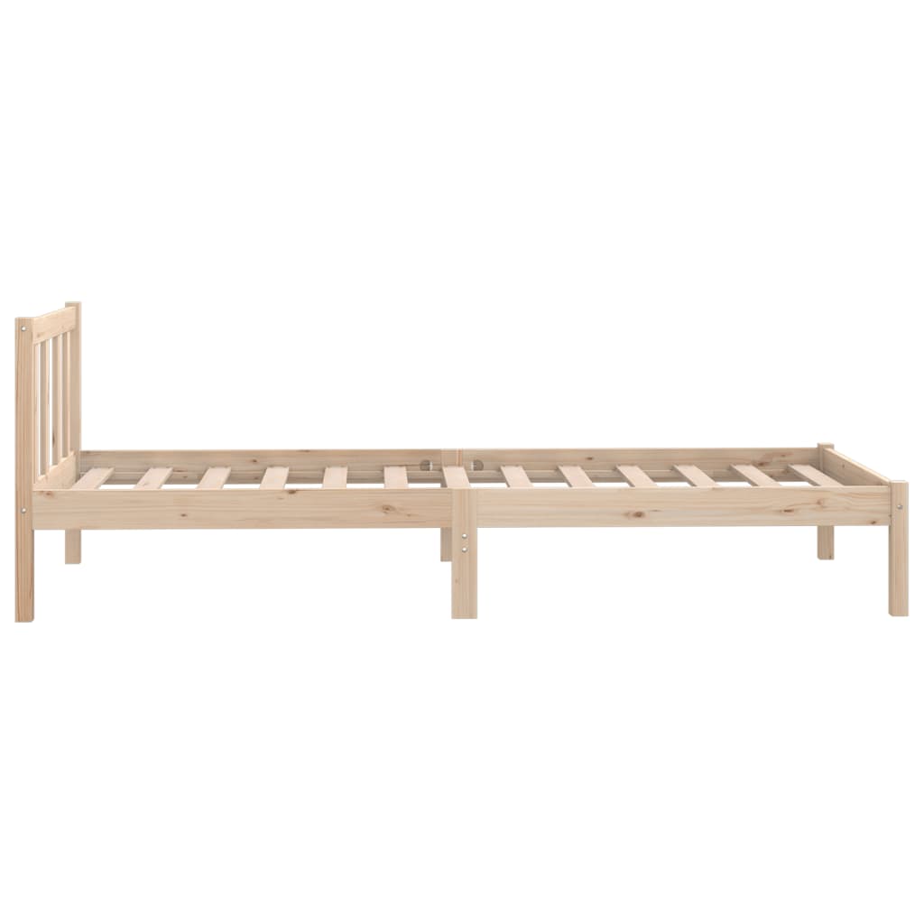 810072 vidaXL Bed Frame without Mattress Solid Wood 100x200 cm