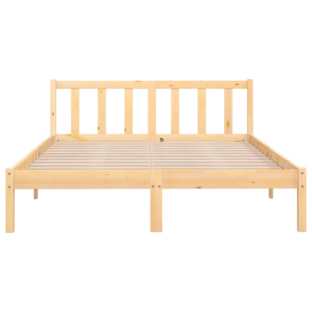 810077 vidaXL Bed Frame without Mattress Solid Wood 120x200 cm