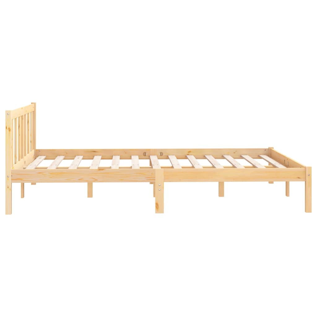 810077 vidaXL Bed Frame without Mattress Solid Wood 120x200 cm