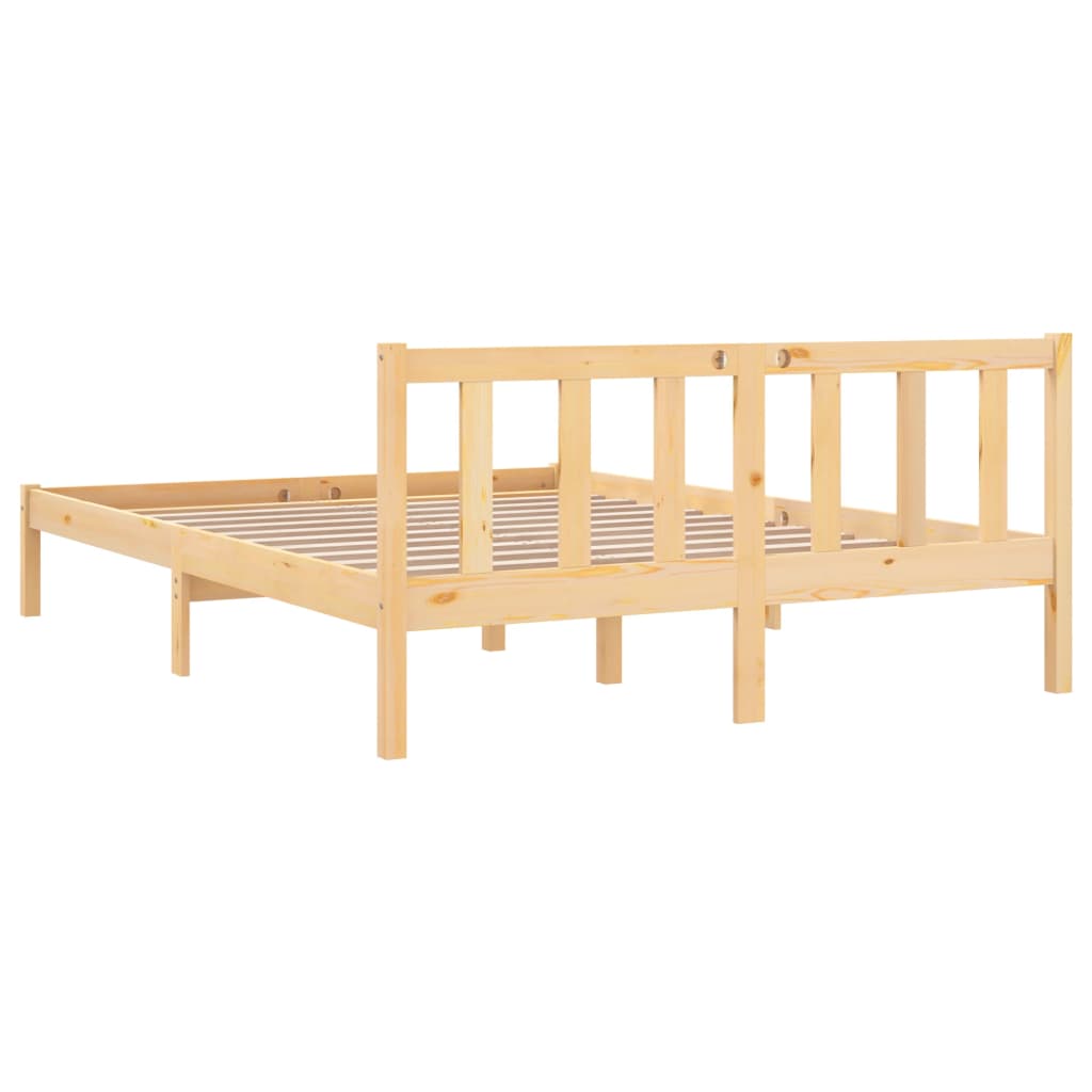 810077 vidaXL Bed Frame without Mattress Solid Wood 120x200 cm