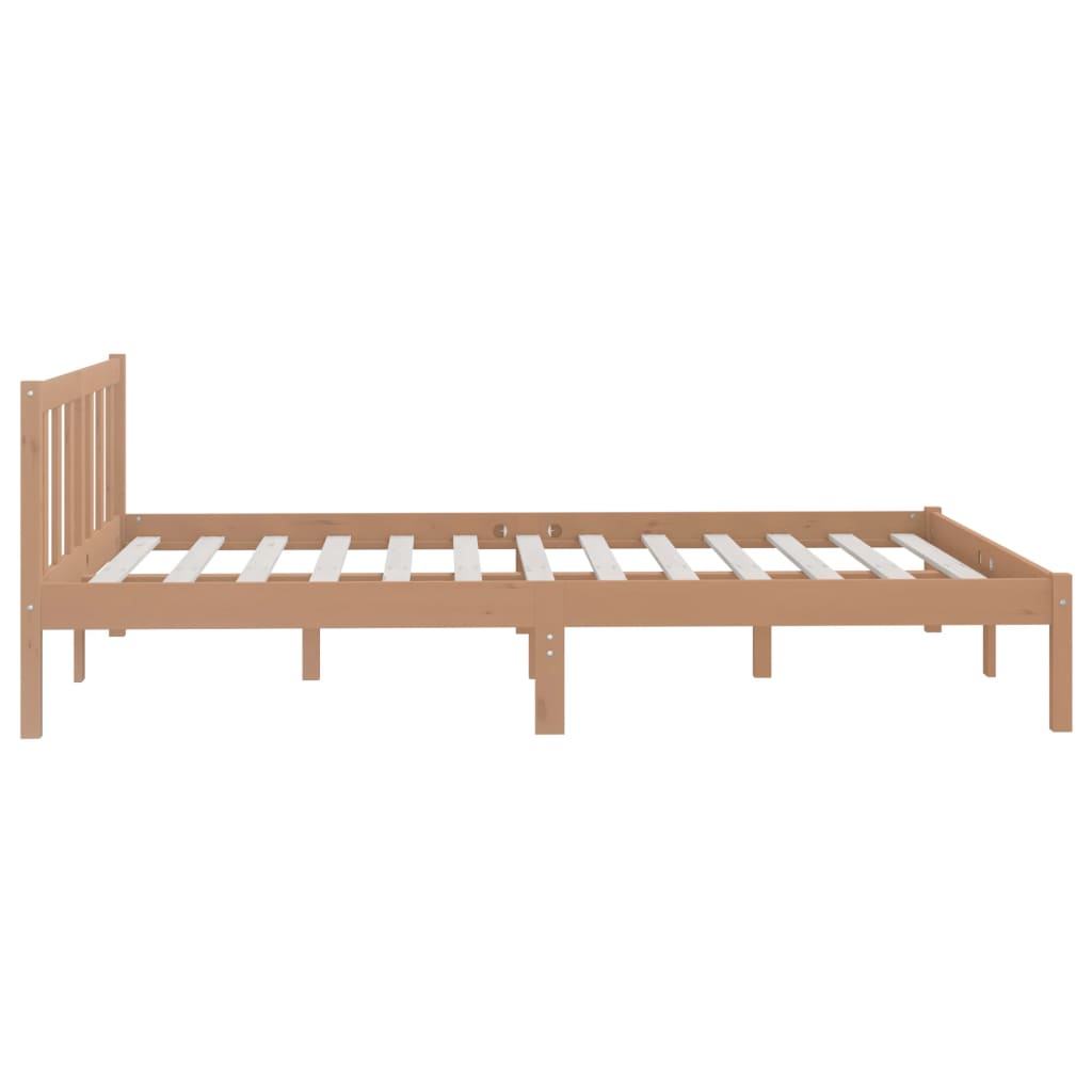 810080 vidaXL Bed Frame without Mattress Honey Brown Solid Wood 120x200 cm